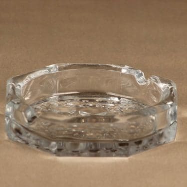 Riihimäen Lasi Stella Polaris tuhka-astia kirkas suunnittelija Nanny Still