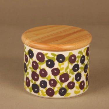 Arabia Mustikka keittiöpurkki, Sesonkituote 2010, suunnittelija Minna Immonen, Sesonkituote 2010