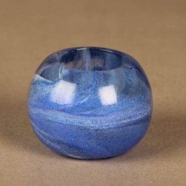 Nuutajärvi Pilvi tuikkulyhty, sininen, lysteri, suunnittelija Pentti Santalahti, sininen, lysteri