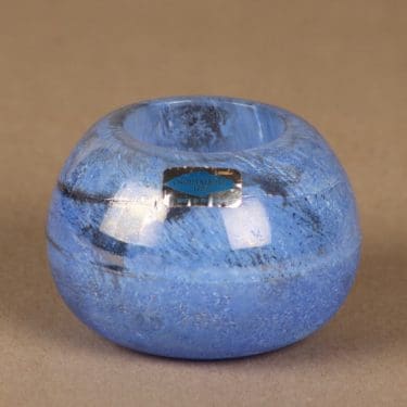 Nuutajärvi Pilvi tuikkulyhty, sininen, lysteri, suunnittelija Pentti Santalahti, sininen, lysteri