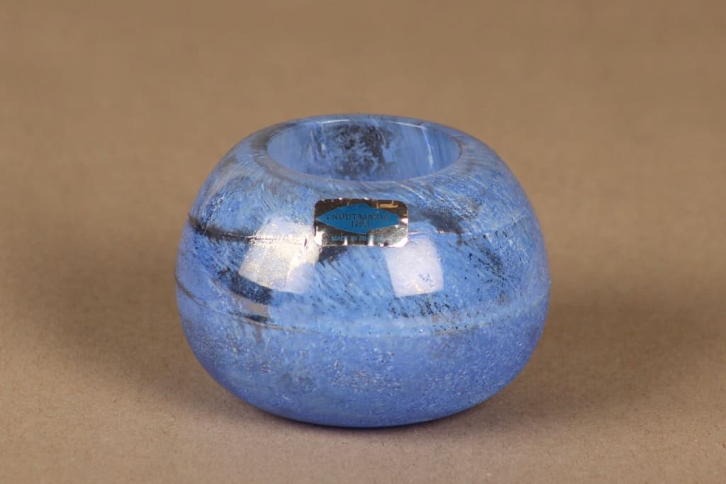 Nuutajärvi Pilvi tuikkulyhty, sininen, lysteri, suunnittelija Pentti Santalahti, sininen, lysteri