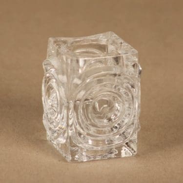 Riihimäen lasi Rengas kynttilänjalka/maljakko, kirkas, suunnittelija Tamara Aladin,