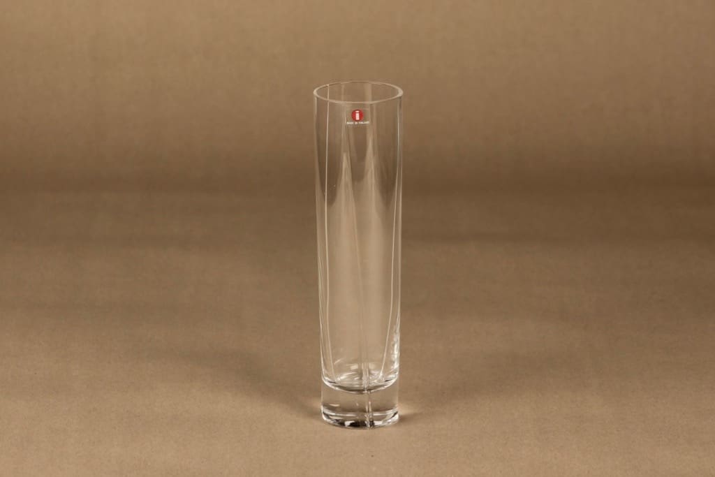Iittala Viva maljakko, kirkas, suunnittelija Tapio Wirkkala,