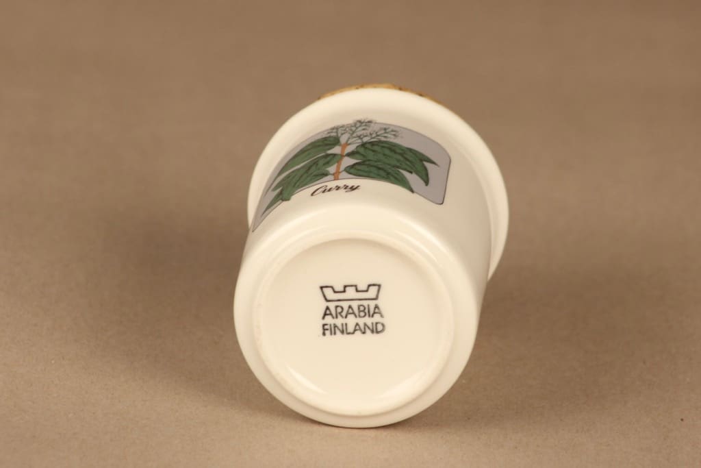 Arabia maustepurkki, Curry, suunnittelija Veikko Roininen, Curry, serikuva, mauste, Curry kuva 2