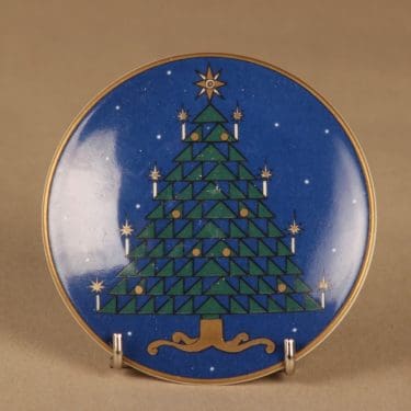 Arabia seinälautanen, Joulukuusi, suunnittelija Tove Slotte, Joulukuusi, serikuva, joulukuusi