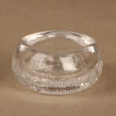 Nuutajärvi Soda Bubble art glass, signed designer Kaj Franck