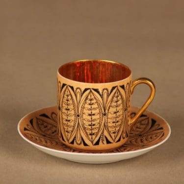 Arabia Milla mokkakuppi, käsinmaalattu, suunnittelija Esteri Tomula, käsinmaalattu