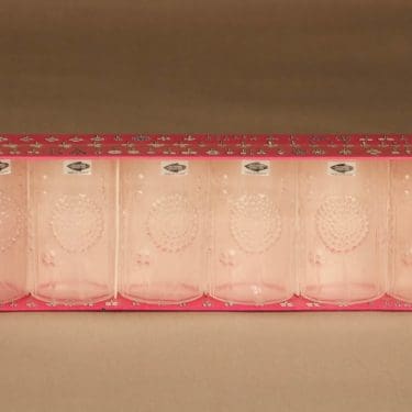 Nuutajärvi Flora lasi, 20 cl, 6 kpl, suunnittelija Oiva Toikka, 20 cl