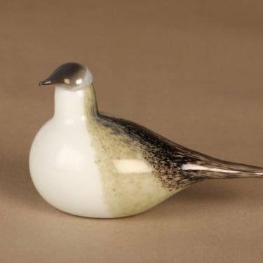 Nuutajärvi lintu , Västäräkki, suunnittelija Oiva Toikka, Västäräkki, signeerattu