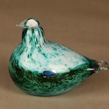 Nuutajärvi lintu , tilaustyö, suunnittelija Oiva Toikka, tilaustyö, signeerattu