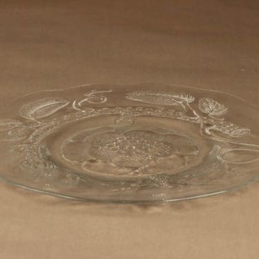 Nuutajärvi Pioni tarjoilulautanen, 37 cm, suunnittelija Oiva Toikka, 37 cm, suuri, kukka