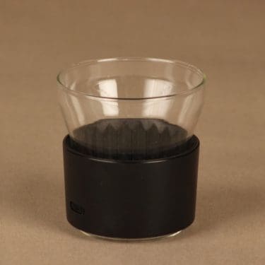 Iittala HotCool muki, kirkas, musta, suunnittelija Björn Dahlström,