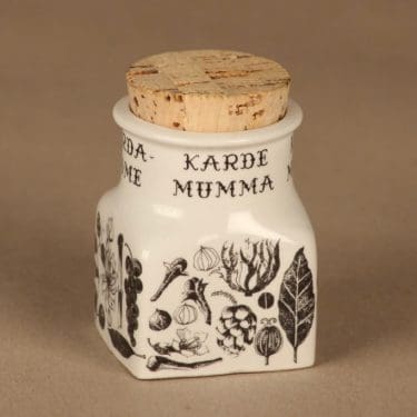 Arabia EK maustepurkki, Kardemumma, suunnittelija Esteri Tomula, Kardemumma, mauste, serikuva