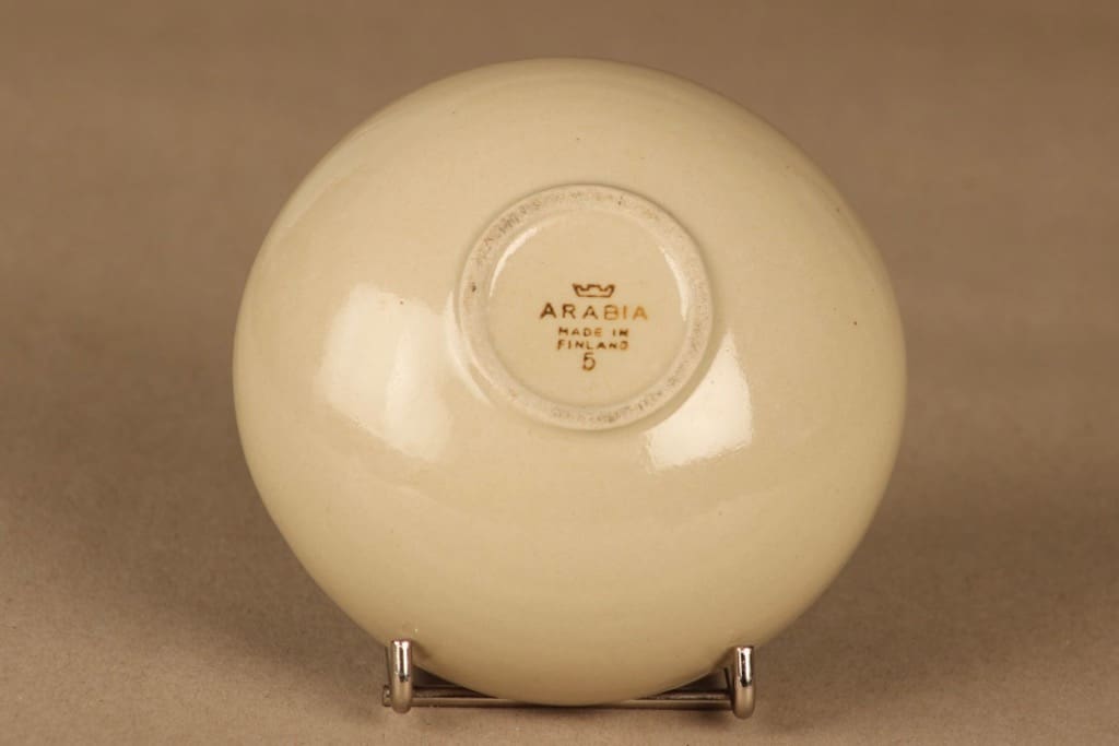 Arabia Siena kulho, raaputuskoriste, suunnittelija Raija Uosikkinen, raaputuskoriste, käsin raaputettu kuva 3