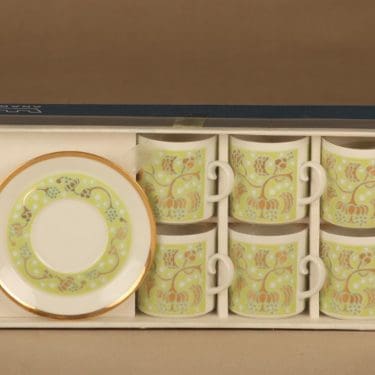 Arabia Iiris mokkakuppi, 10 cl, 6 kpl, suunnittelija Anja Jaatinen-Winquist, 10 cl