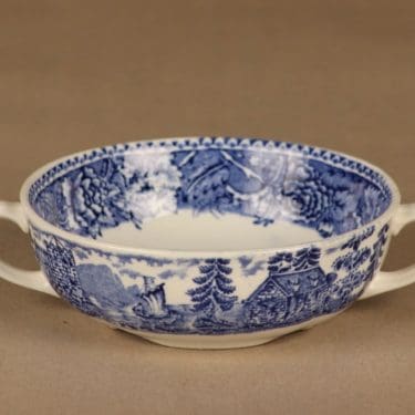 Arabia Maisema liemikuppi, sininen, suunnittelija tuntematon, kuparipainokoriste