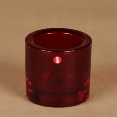 Iittala Kivi  tuikkulyhty, punainen, suunnittelija Heikki Orvola,