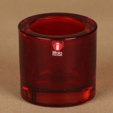 Iittala Kivi tuikkulyhty, punainen, suunnittelija Heikki Orvola,