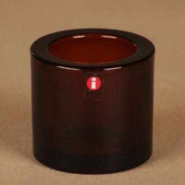 Iittala Kivi  tuikkulyhty, ruskea, suunnittelija Heikki Orvola,