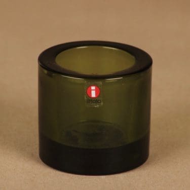 Iittala Kivi  tuikkulyhty, metsänvihreä, suunnittelija Heikki Orvola,
