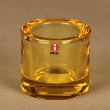 Iittala Kivi tuikkulyhty, sitruunankeltainen, suunnittelija Heikki Orvola,