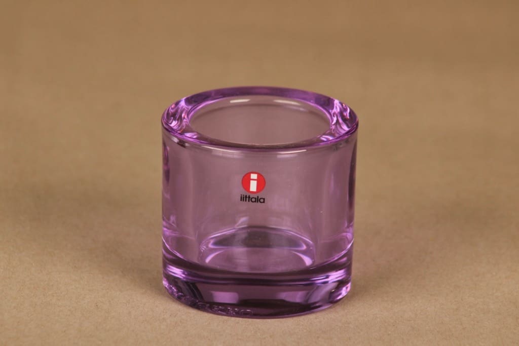 Iittala Kivi candle lantern, light lilac designer Heikki Orvola