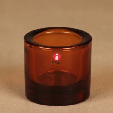 Iittala Kivi  tuikkulyhty, pomeranssi, suunnittelija Heikki Orvola,