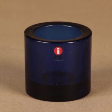 Iittala Kivi  tuikkulyhty, ultramariinin sininen, suunnittelija Heikki Orvola,