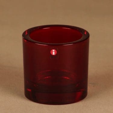 Iittala Kivi tuikkulyhty, punainen, suunnittelija Heikki Orvola,