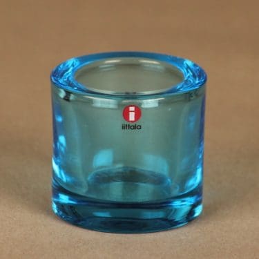 Iittala Kivi  tuikkulyhty, vaaleansininen, suunnittelija Heikki Orvola,