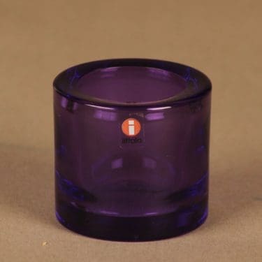 Iittala Kivi  tuikkulyhty, lila, suunnittelija Heikki Orvola,