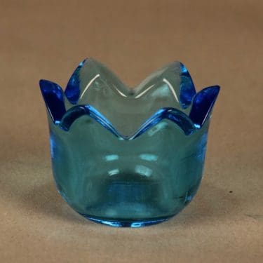 Iittala Tulip tuikkulyhty, sininen, suunnittelija Jorma Vennola,