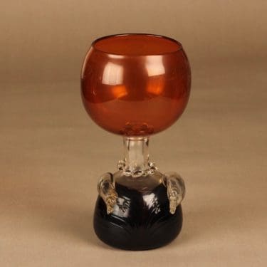 Nuutajärvi Pro Arte taidelasimalja, monivärinen, suunnittelija Björn Weckström,