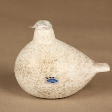 Nuutajärvi lintu , Riekko, suunnittelija Oiva Toikka, Riekko, signeerattu