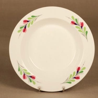 Arabia Hely lautanen, syvä, suunnittelija Olga Osol, syvä, serikuva