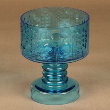 Nuutajärvi Flora kulho, jalallinen, suunnittelija Oiva Toikka, jalallinen