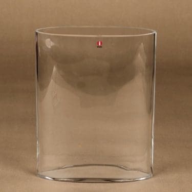 Iittala Ovalis maljakko, signeerattu, suunnittelija Tapio Wirkkala, signeerattu