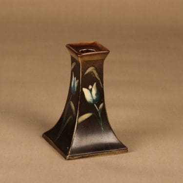 Arabia HLS kynttilänjalka, uniikki, suunnittelija Heljä Liukko-Sundström, uniikki, käsinmaalattu