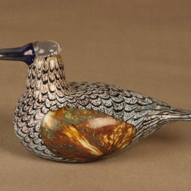 Nuutajärvi lintu , Sorsanaaras, suunnittelija Oiva Toikka, Sorsanaaras, signeerattu