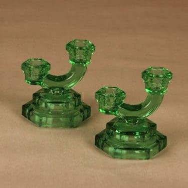 Nuutajärvi kynttilänjalka, vihreä, 2 kpl, suunnittelija ,