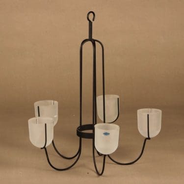 Nuutajärvi Alfa kynttilälyhty, viisihaarainen, suunnittelija Markku Salo, viisihaarainen