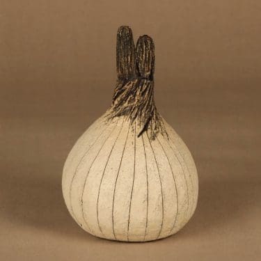 Arabia Pro Arte keramiikkaveistos Sipuli, uniikki, suunnittelija Gunvor Olin-Grönqvist, uniikki, signeerattu