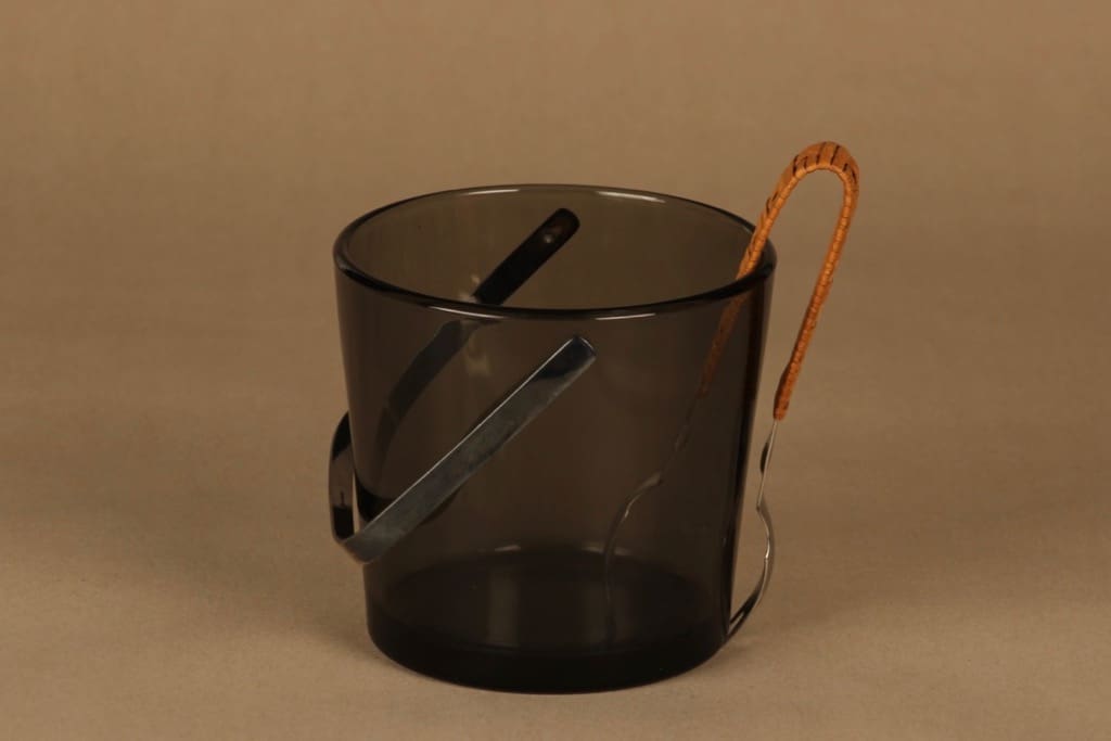 Nuutajärvi/Turun Hopea 1373 ics cube bowl with silver handle designer Kaj Franck 2