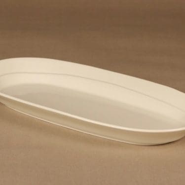 Arabia Tuuli tarjoiluvati, valkoinen, suunnittelija Heljä Liukko-Sundström, moderni