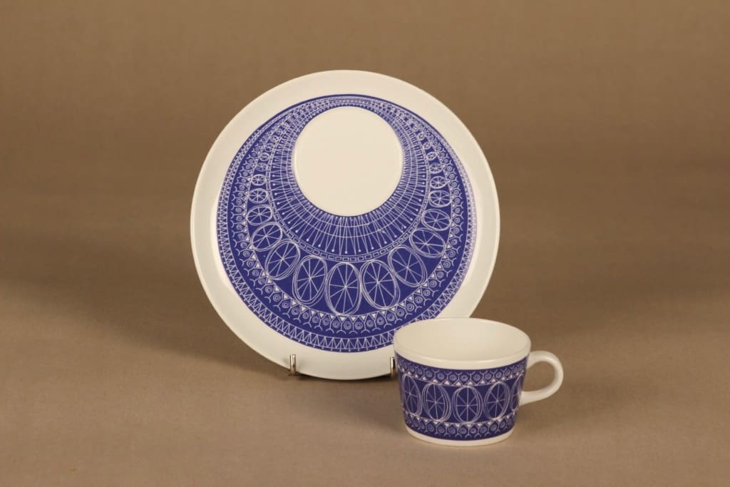 Arabia Susan Tv-setti, sininen, suunnittelija Gunvor Olin-Grönqvist, serikuva kuva 2