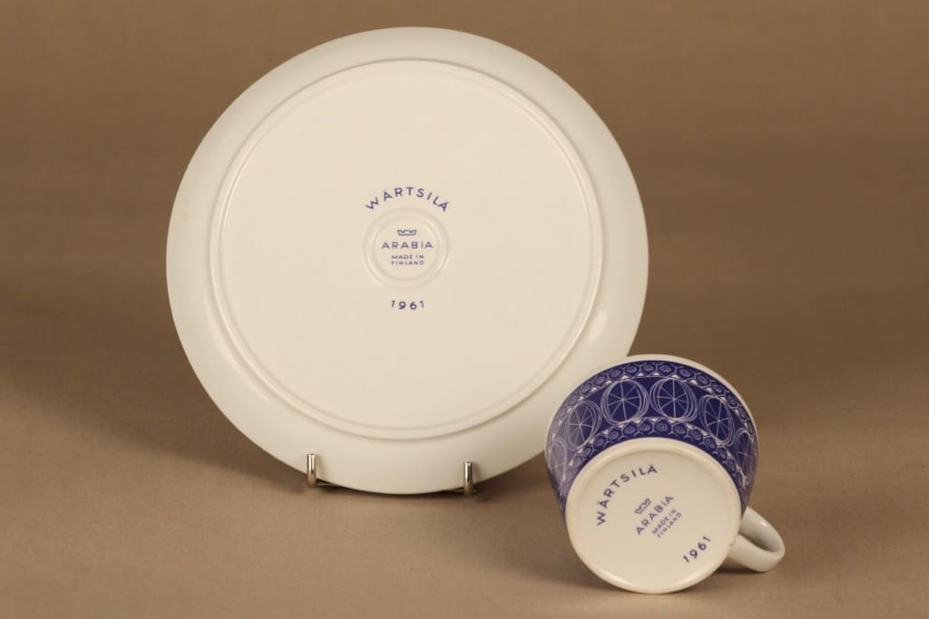 Arabia Susan Tv-setti, sininen, suunnittelija Gunvor Olin-Grönqvist, serikuva kuva 3