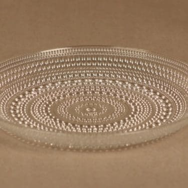 Nuutajärvi Kastehelmi lautanen, 17 cm, suunnittelija Oiva Toikka, 17 cm