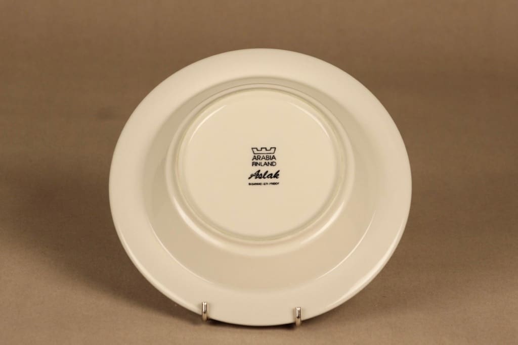 Arabia Aslak lautanen, syvä, suunnittelija Inkeri Leivo, syvä, raitakoriste kuva 3