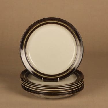 Arabia Karelia lautanen, 24 cm, 7 kpl, suunnittelija Anja Jaatinen-Winquist, 24 cm, raitakoriste