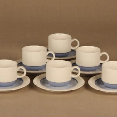 Arabia AF kahvikuppi, 6 kpl, suunnittelija , raitakoriste